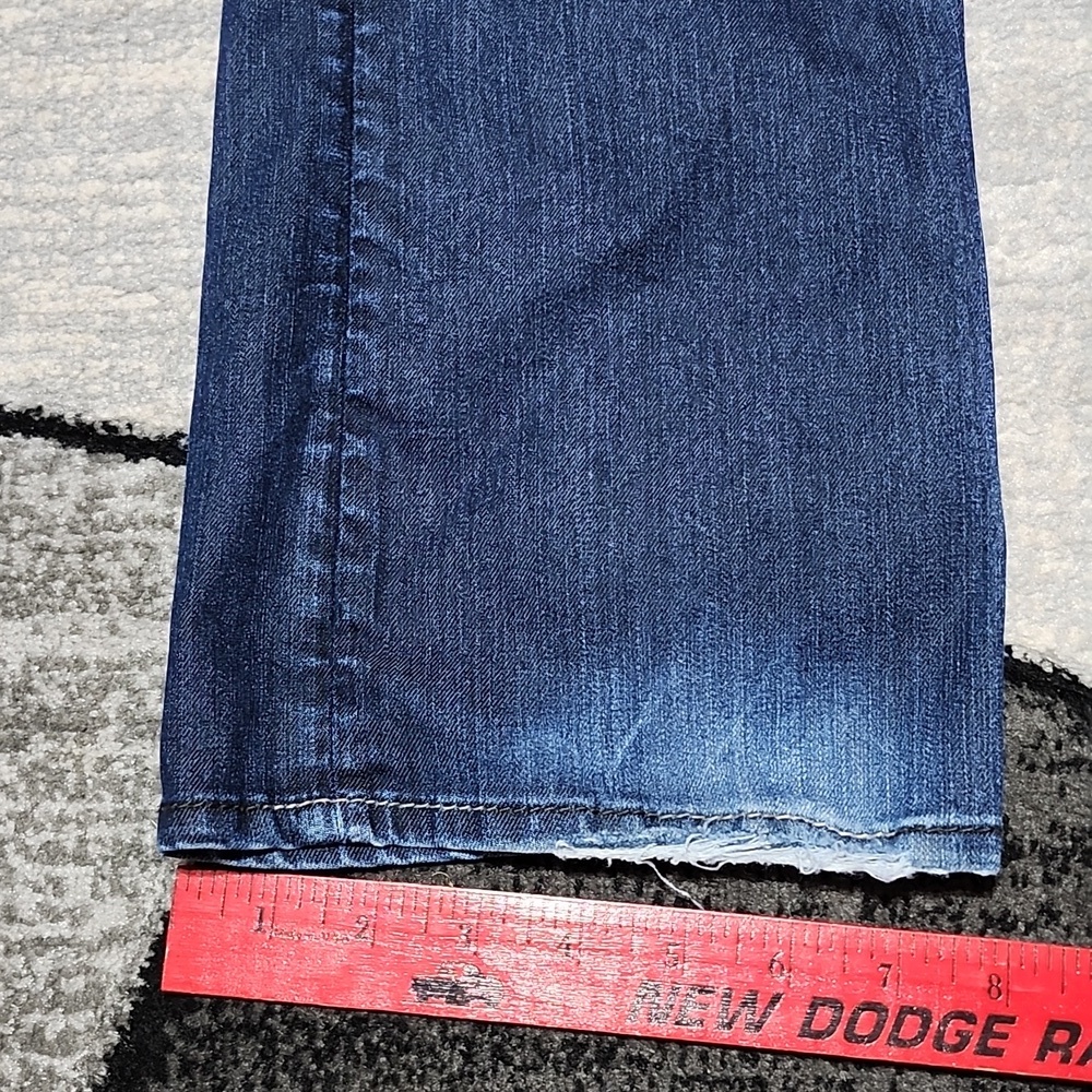 SILVER SUKI 17 MID-RISE LONG EMBROIERED BOOT-LEG DARK-BLUE DENIM JEAN - Picture 12 of 14